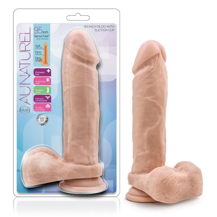 Blush Novelties Dildos Au Natural 95 Inch Dildo With Suction Cup Vanilla