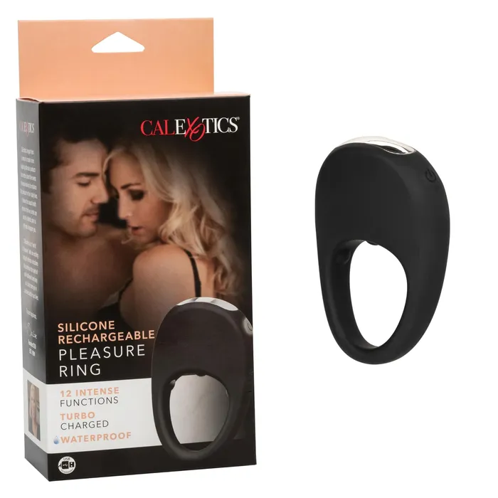 CalExotics Silicone Rechargeable Pleasure Ring Black Anal