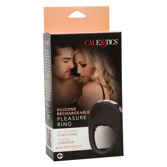 CalExotics Silicone Rechargeable Pleasure Ring Black Anal