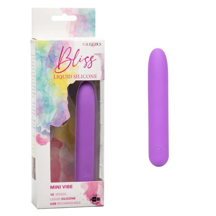 CalExotics Vibrators Bliss Liquid Silicone Mini G Vibe Purple