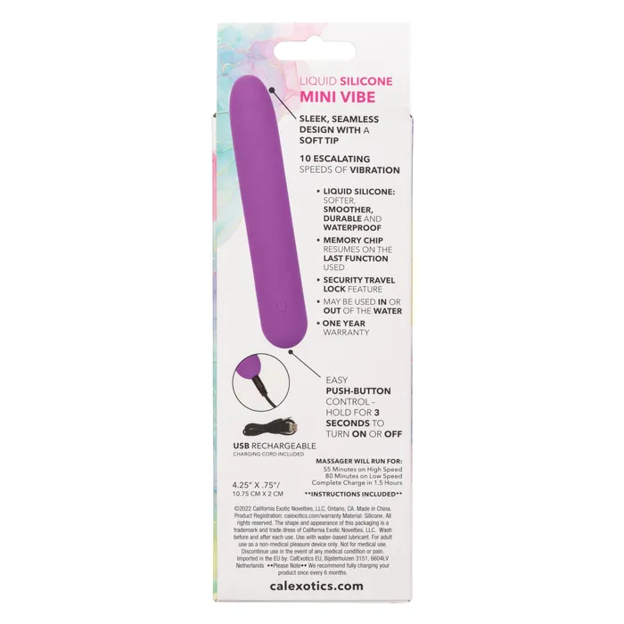 CalExotics Vibrators Bliss Liquid Silicone Mini G Vibe Purple