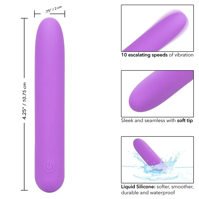 CalExotics Vibrators Bliss Liquid Silicone Mini G Vibe Purple