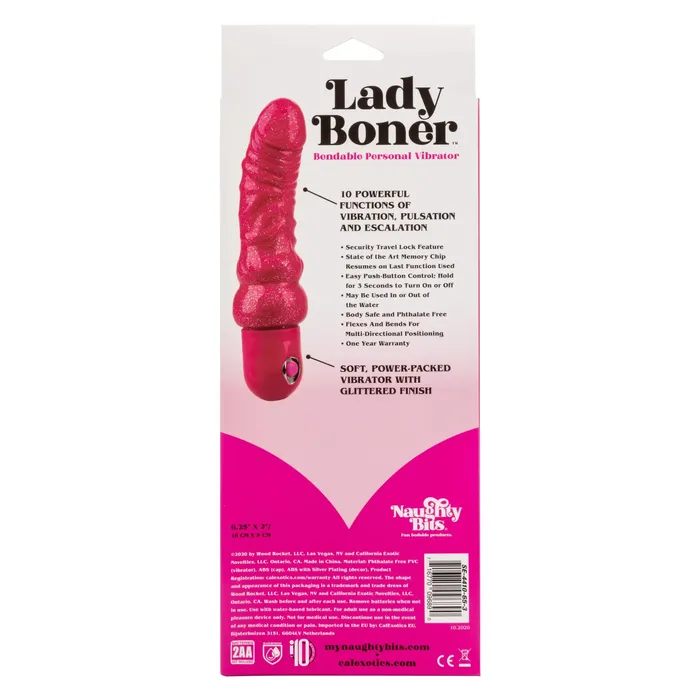 CalExotics Vibrators Naughty Bits Lady Boner Bendable Personal Vibrator