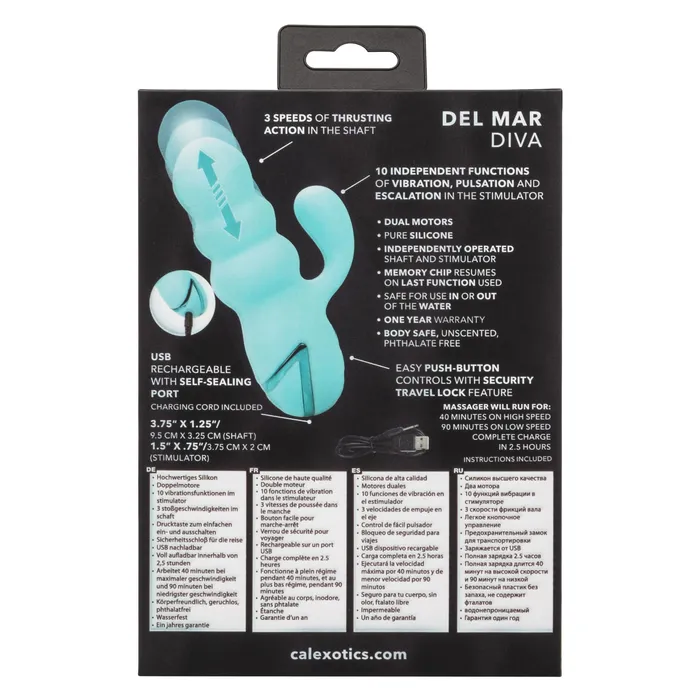 California Dreaming Del Mar Diva Teal CalExotics Vibrators