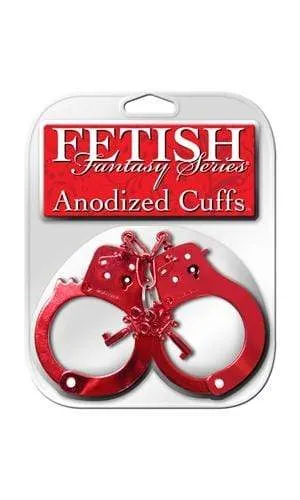 Couples Pipedream Fetish Fantasy Anodized Cuffs Red