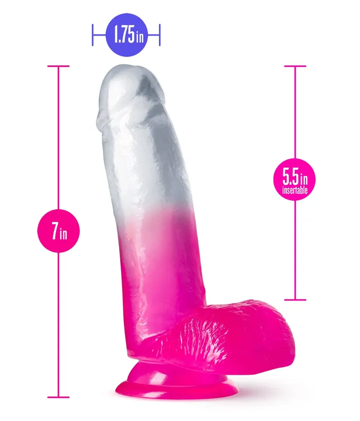 Dildos Blush Novelties B Yours Sugar Magnolia 7 Inch Dildo Fuchsia