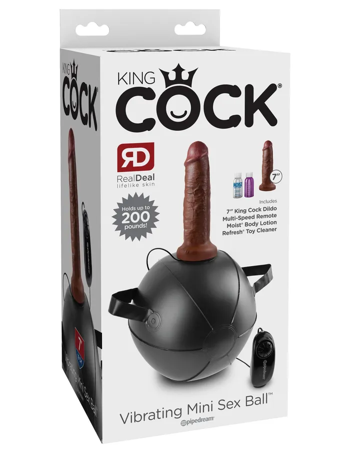 Female Sex Toys Pipedream King Cock Vibrating Mini Sex Ball With 7 Dildo Brown Female Sex Toys Pipedream King Cock Vibrating Mini Sex Ball With 7 Dildo Brown