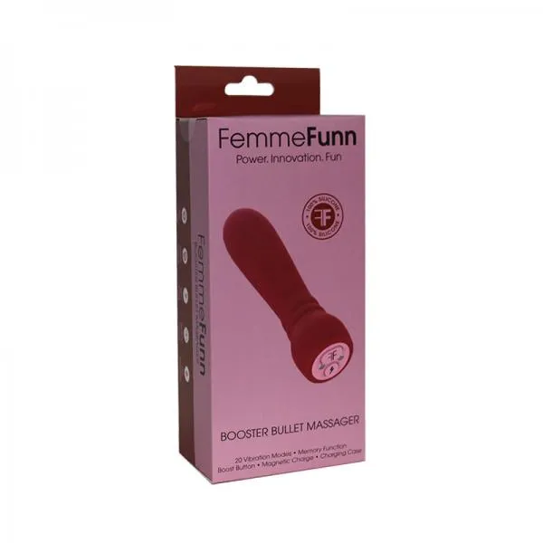 Femmefunn Booster Bullet Vibrator Maroon Brownish Red Vvole llc Female Sex Toys