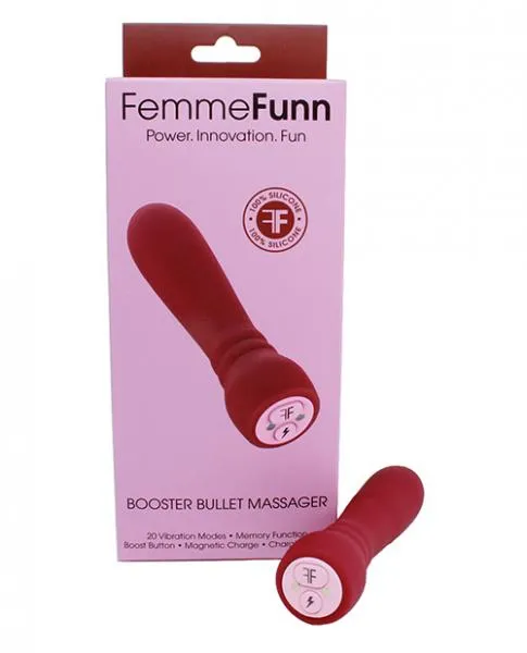 Femmefunn Booster Bullet Vibrator Maroon Brownish Red Vvole llc Female Sex Toys