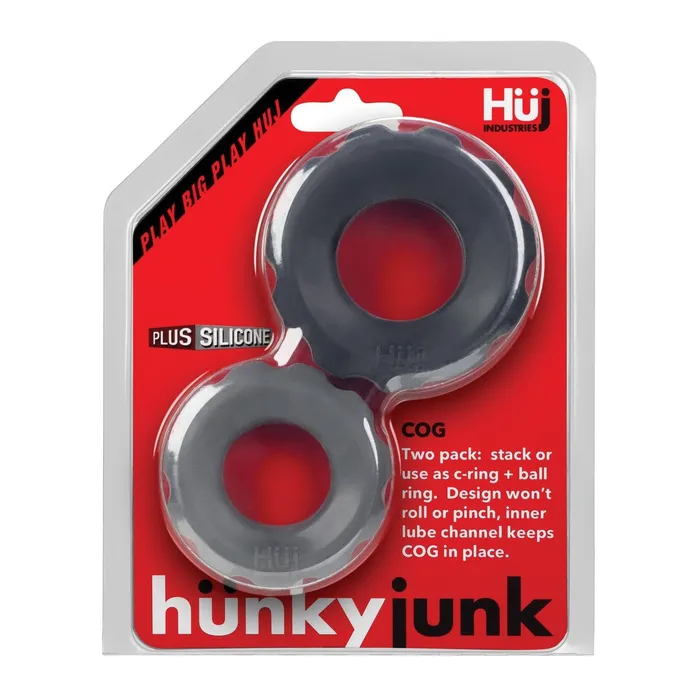 Hunky Junk Male Sex Toys Hunky Junk Cog Ring 2 Size Double Pack