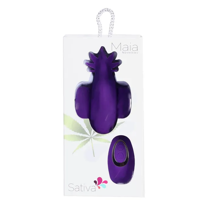 Maia Toys Female Sex Toys Sativa 10Function Remote Control Panty Vibrator 420 Series Purple