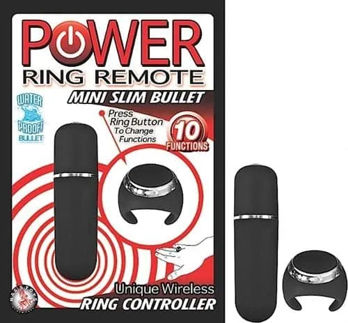 Nasstoys Anal Power Ring Remote Mini Slim Bullet Black