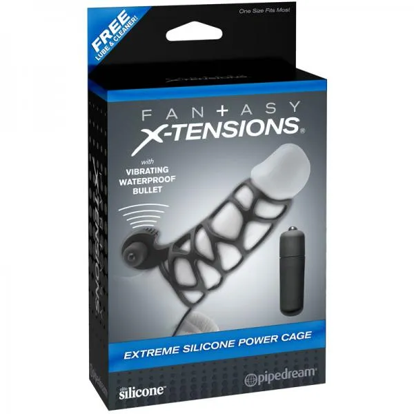 Pipedream Products Male Sex Toys Extreme Silicone Power Cage Black