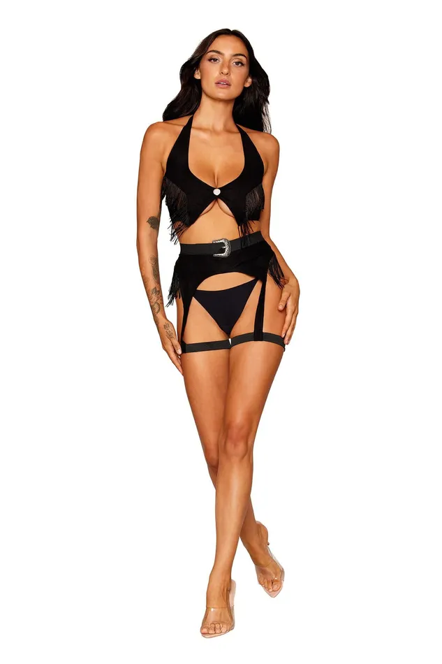 Ride Em Cowgirl One Size Black Dreamgirl Bodystockings Playsuits