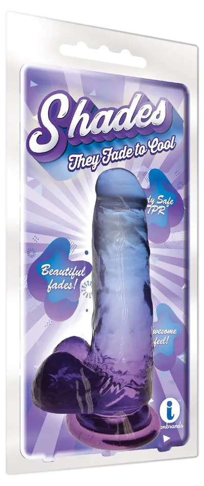 Shades 7 Inch Gradient Dong Blue and Violet Icon Brands Dildos