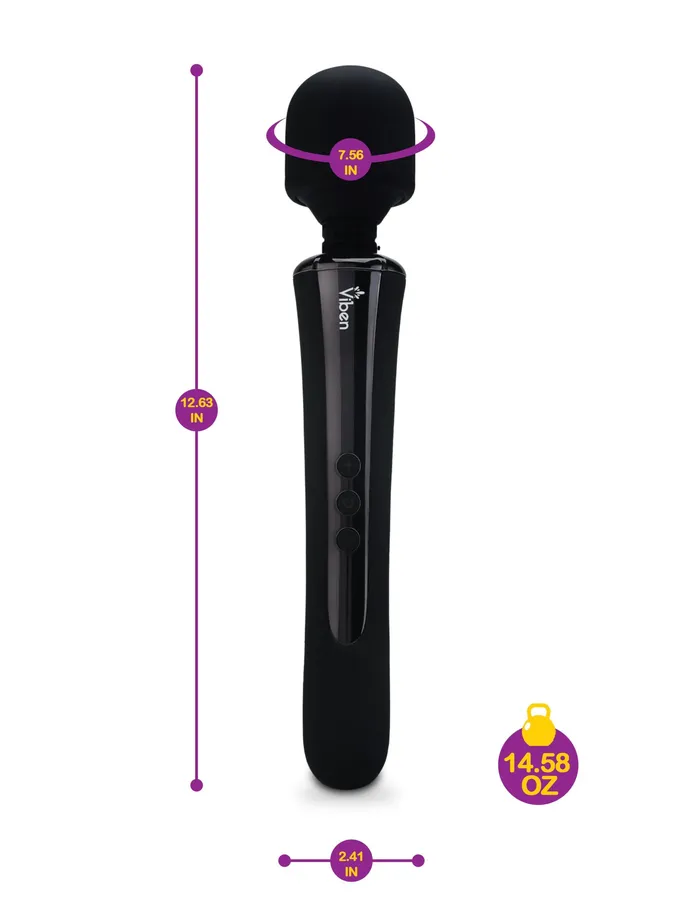 Viben Obsession Black Intense Wand Massager Viben Vibrators