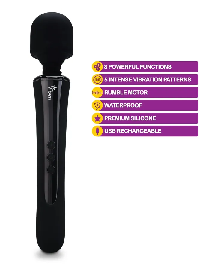 Viben Obsession Black Intense Wand Massager Viben Vibrators