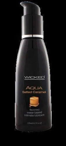 Wicked Sensual Care Lubricants Aqua Salted Caramel Flavored WaterBased Intimate Lubricant 2 Oz