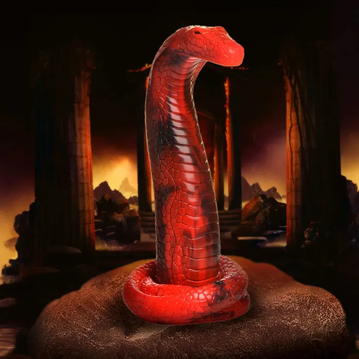 XR Brands Creature Cocks Dildos King Cobra King Cobra Silicone Dildo Red