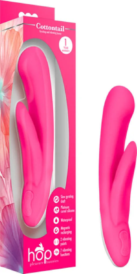 Blush Novelties Cottontail Multi Function Pleasure Sex Toy Dildo Vibrator Adult Hot Pink Vibrators