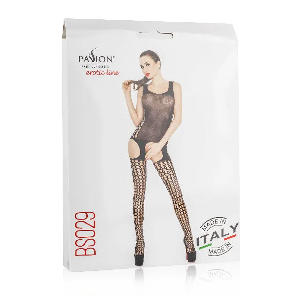 Bodystockings Playsuits Passion Lingerie Bodystocking BS029 BLK