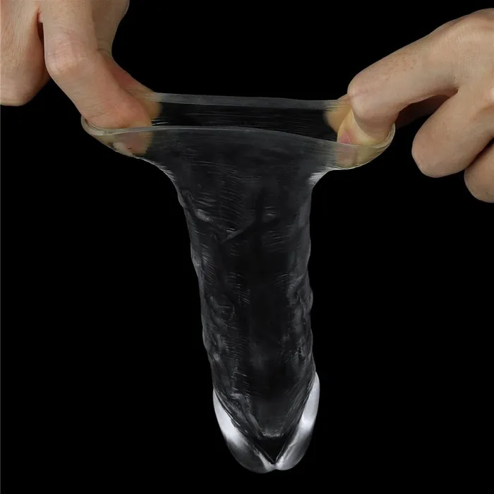 Clear Penis Extender Sleeve Plus 1in Lovetoy Male Sex Toys