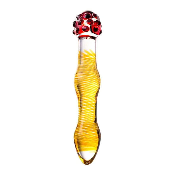 Dildos Sexus Glass Sexus Glass Dildo YellowRed 205 cm