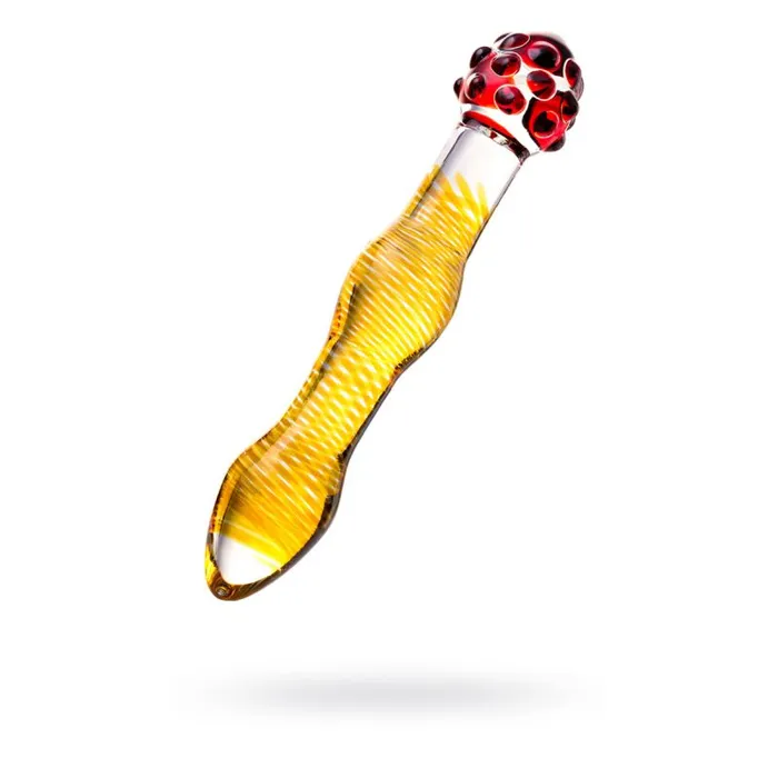 Dildos Sexus Glass Sexus Glass Dildo YellowRed 205 cm