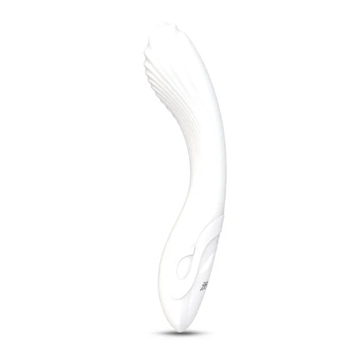 Drywell Flexible Bending Silicone Vibrator White Female Sex Toys