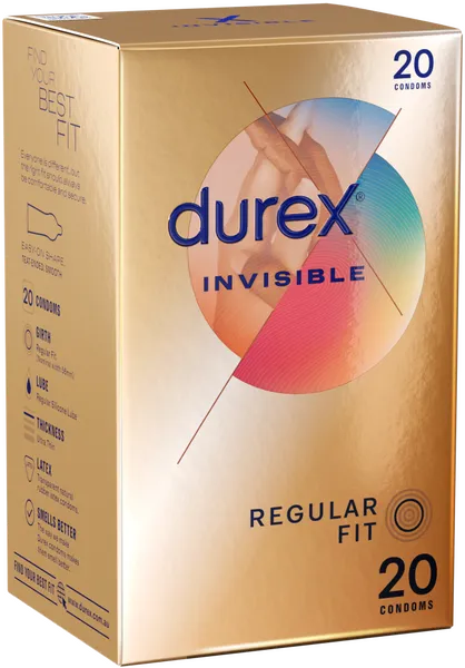 Durex Anal Invisible Regular Fit 20s