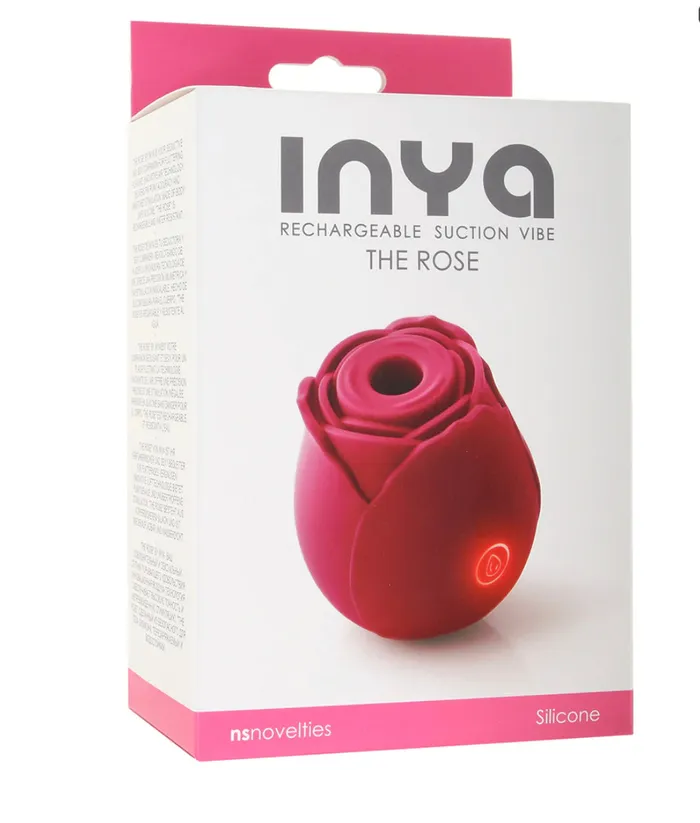 Erotica Adult Toys Vibrators INYA The Rose Rechargeable Suction Vibe in Rose