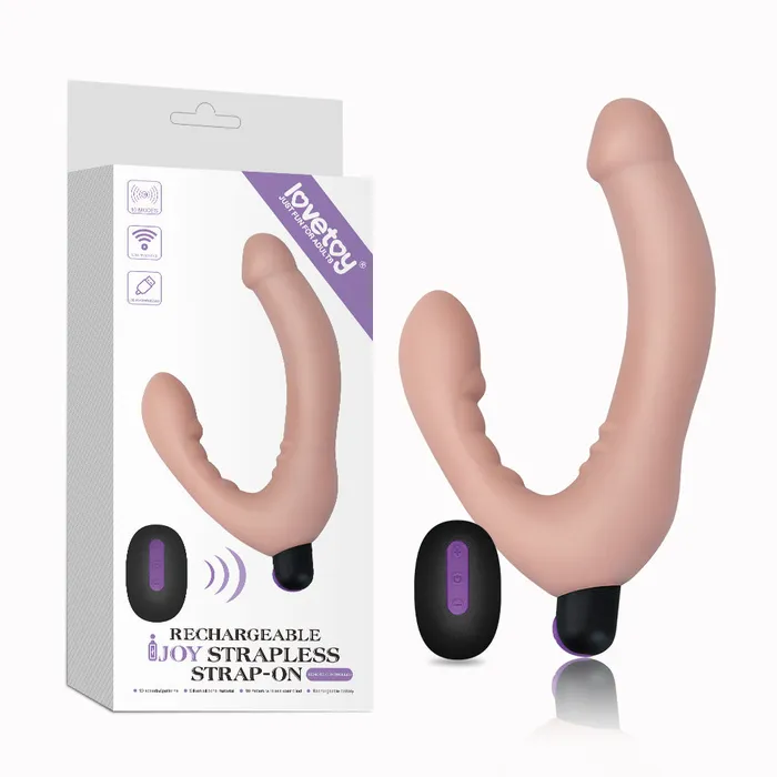 Female Sex Toys IJOY Rechargeable Strapless Strap on w Remote Lovetoy