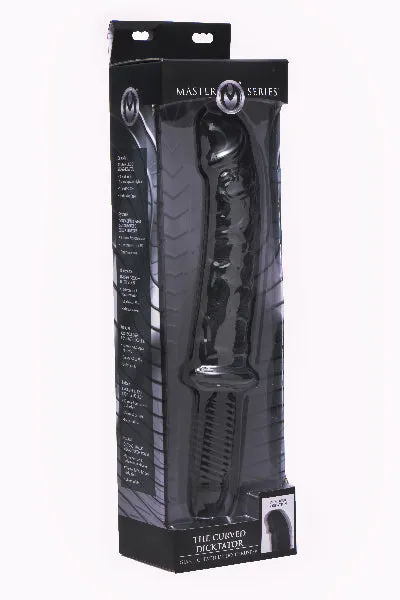 Female Sex Toys XR Brands The Curved Dicktator 13 Mode Vibrating Giant Dildo Thruster