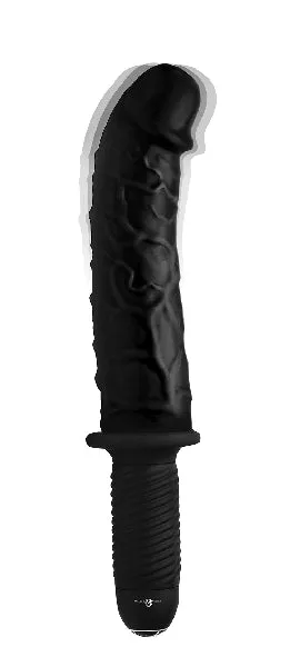 Female Sex Toys XR Brands The Curved Dicktator 13 Mode Vibrating Giant Dildo Thruster