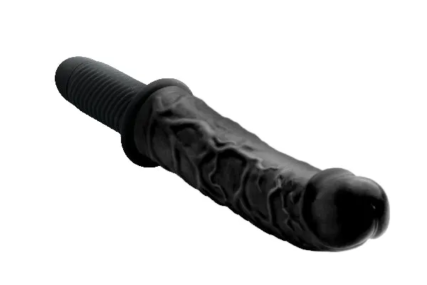 Female Sex Toys XR Brands The Curved Dicktator 13 Mode Vibrating Giant Dildo Thruster