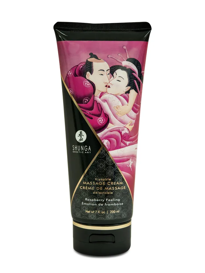 Kissable Massage Cream Raspberry Feeling 7 Fl Oz 200 ml Shunga Couples