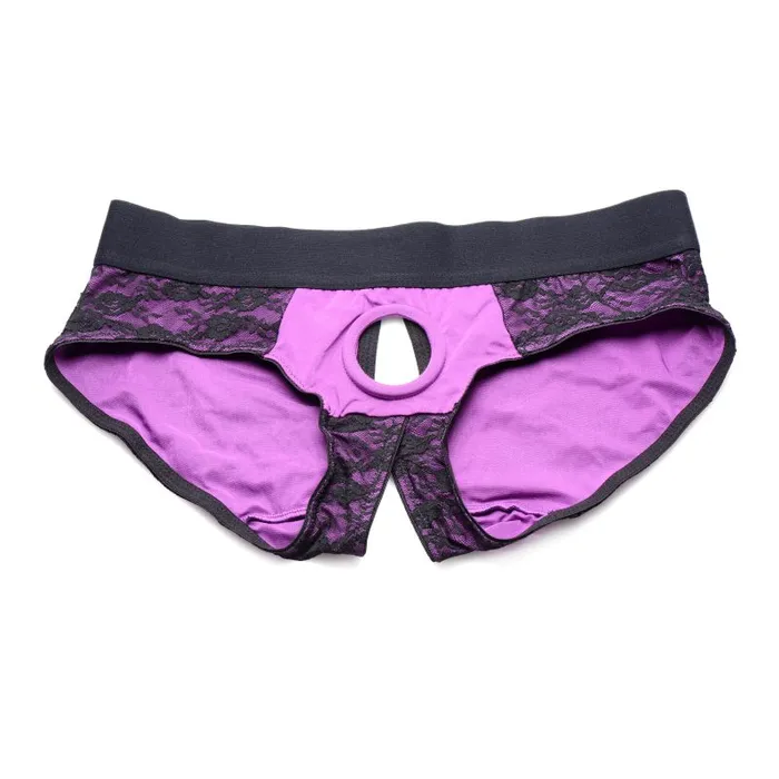 Lace Envy Panty Harness Purple SM Strap U Female Sex Toys