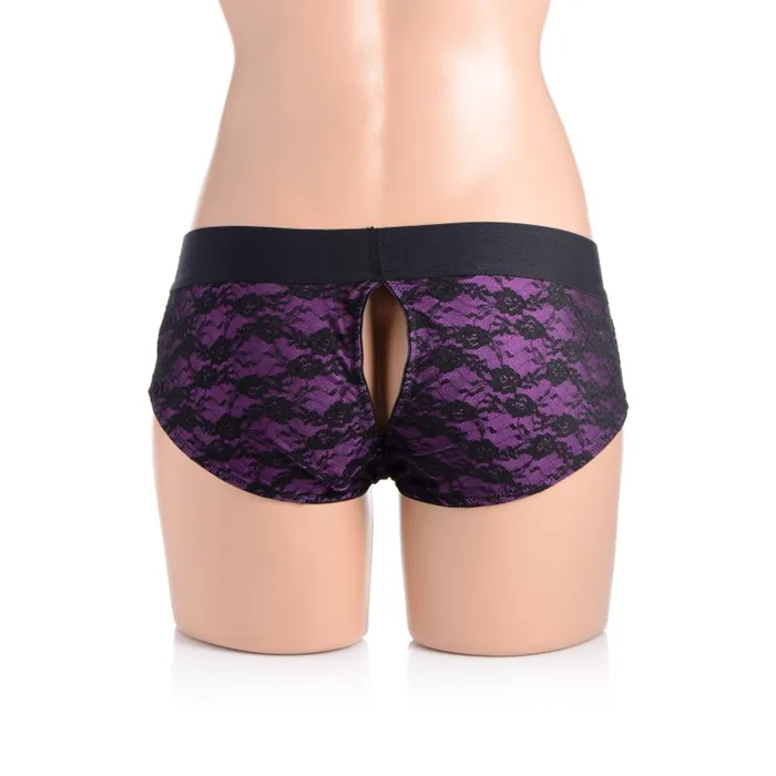 Lace Envy Panty Harness Purple SM Strap U Female Sex Toys