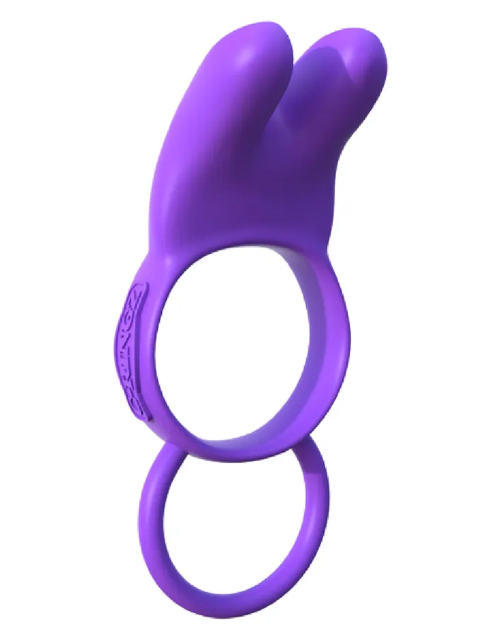 Pipedreams Couples Twin Teazer Rabbit Ring Lavender Cock Ring Sex Toy Adult Orgasm