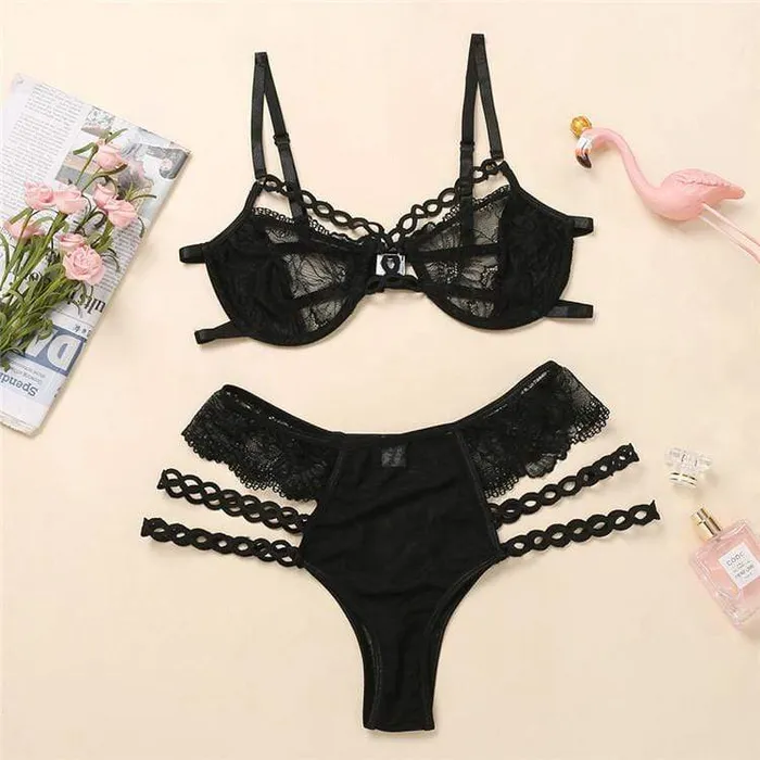 Playtime4u Teddies And Bodies Femme Crop Lace Bra Thong