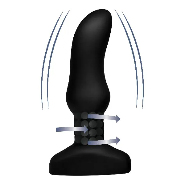 Slim M Curved Rimming Plug With Remote Control XR Brands Male Sex Toys