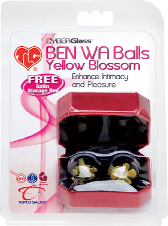 Topco Sales Ben Wa Balls Yellow Blossom Sex Toy Adult Pleasure Dildos