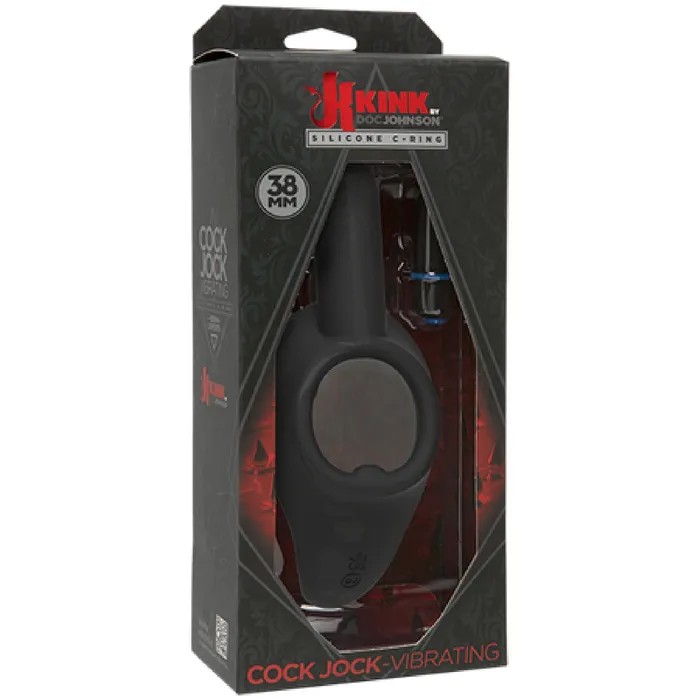 Vibrating Cock Jock Silicone CRing 38 Mm Black Doc Johnson Couples