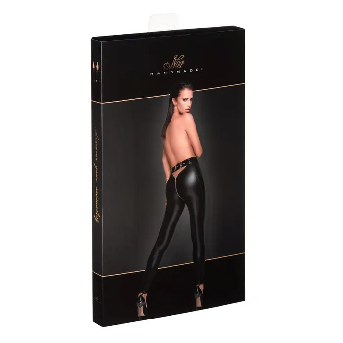 Vibrators Noir Open Back Leggings w Gold Zipper