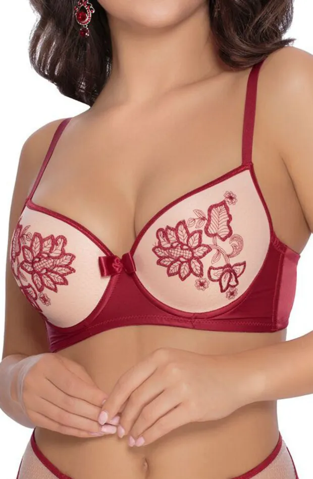 Vibrators Roza Roza Mehendi Claret Push Up Bra