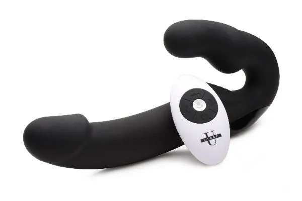 XR Brands Female Sex Toys Urge Strapless Strap On With Remote Black