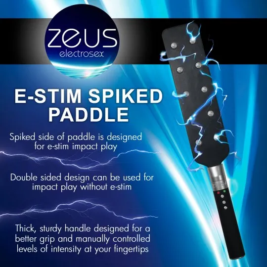 Zeus Electrosex Vibrators Estim Spiked Paddle