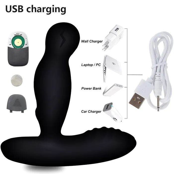 360 Rotating Anal Butt Plug Vibrator Silicone Male Prostate Massager Heating GSpot Stimulate soniker Anal