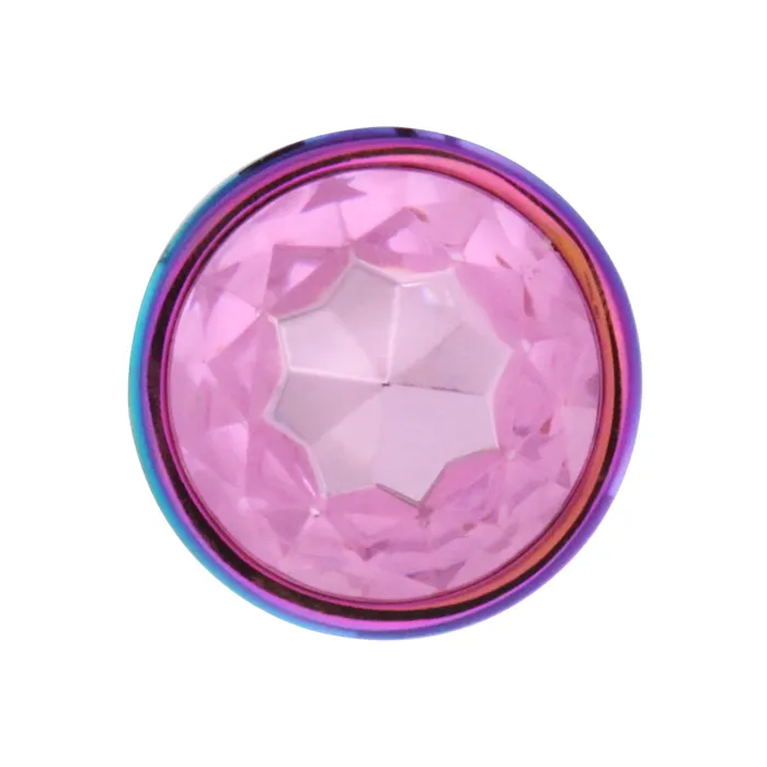 Anal BOTTOM JEWELS MULTICOLOR ALLOY W PINK JEWEL LARGE PLUG BUM FUN