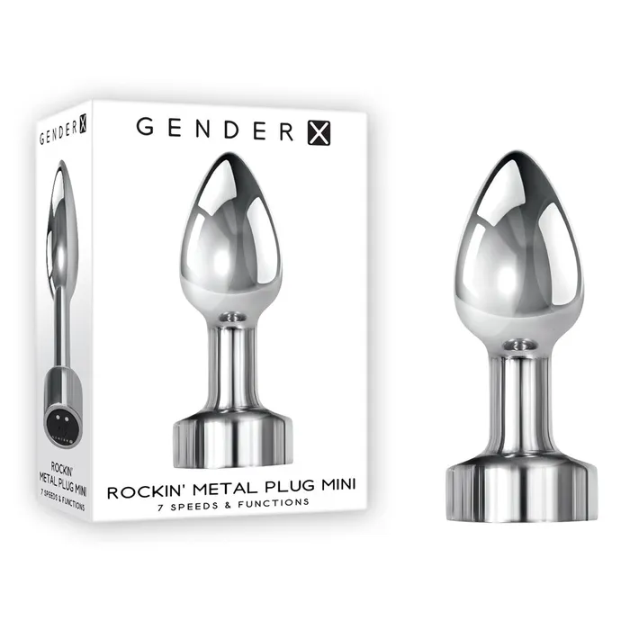 Anal Gender X Gender X ROCKIN METAL PLUG MINI 78 cm USB Rechargeable Vibrating Mini Butt Plug